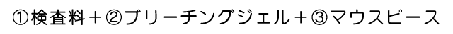 ①検査料＋②ブリーチングジェル＋③マウスピース
